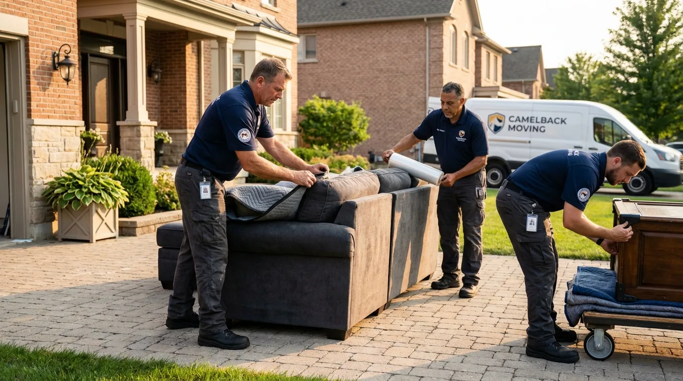 Large estate moving crew wrapping furniture in Metropolis, IL